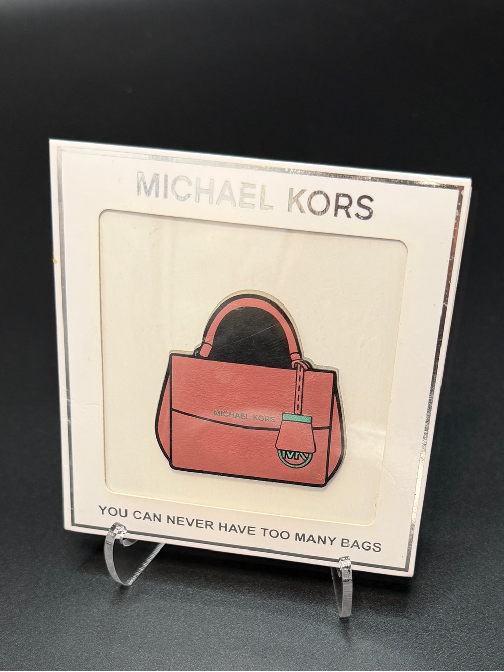 Michael Kors Coral Pink Enamel Handbag sticker